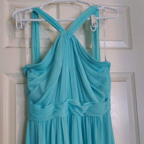 David's Bridal Y-Neck Long Mesh Dress STYLE# W11173 SPA size 6 - Picture 4 of 10